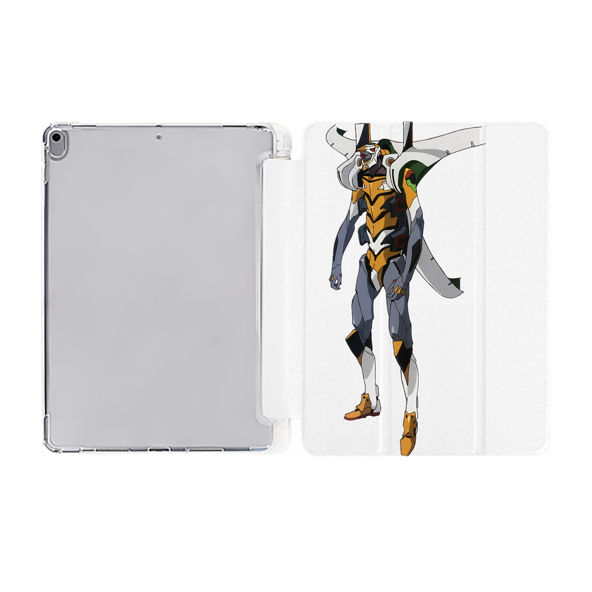 （画像用） EVA 新世紀エヴァンゲリオン IPad ケース ペン収納付き 三つ折りスタンド PUレザー×シリコン 対応機種9.5/10.5/10.9インチ